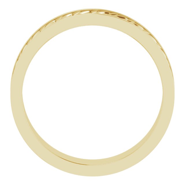 14K Yellow Gold Scale Patterned Band