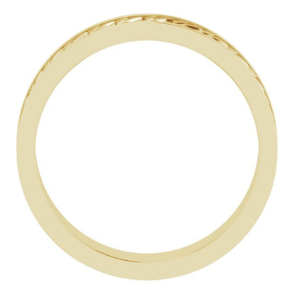 14K Yellow Gold Scale Patterned Band