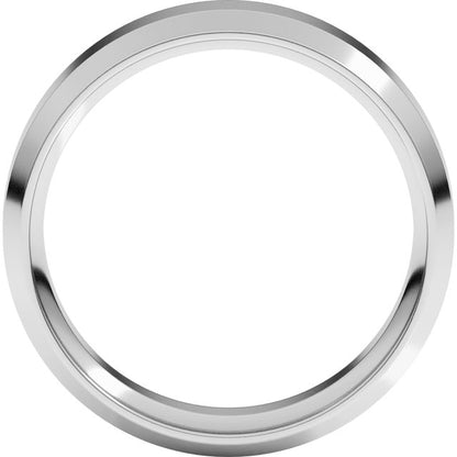 Sterling Silver Beveled-Edge Comfort-Fit Flat Band