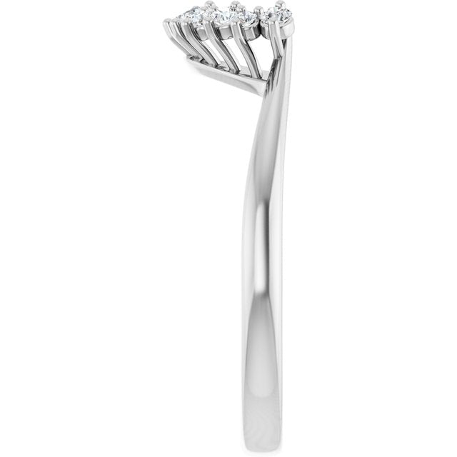 1/6 CTW Natural Diamond Matching Band, 7.02 x 14.52 mm