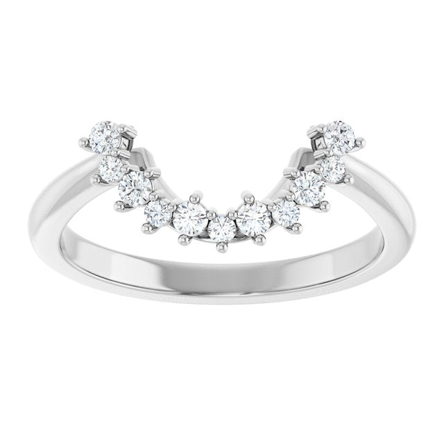 1/6 CTW Natural Diamond Matching Band, 7.02 x 14.52 mm