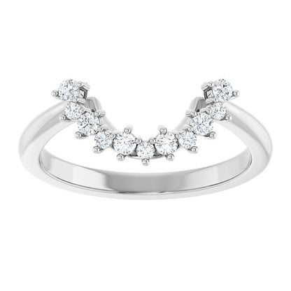 1/6 CTW Natural Diamond Matching Band, 7.02 x 14.52 mm