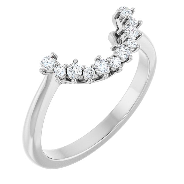 1/6 CTW Natural Diamond Matching Band, 7.02 x 14.52 mm