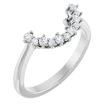 1/6 CTW Natural Diamond Matching Band, 7.02 x 14.52 mm