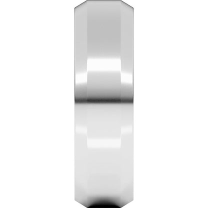 Sterling Silver Beveled-Edge Comfort-Fit Flat Band