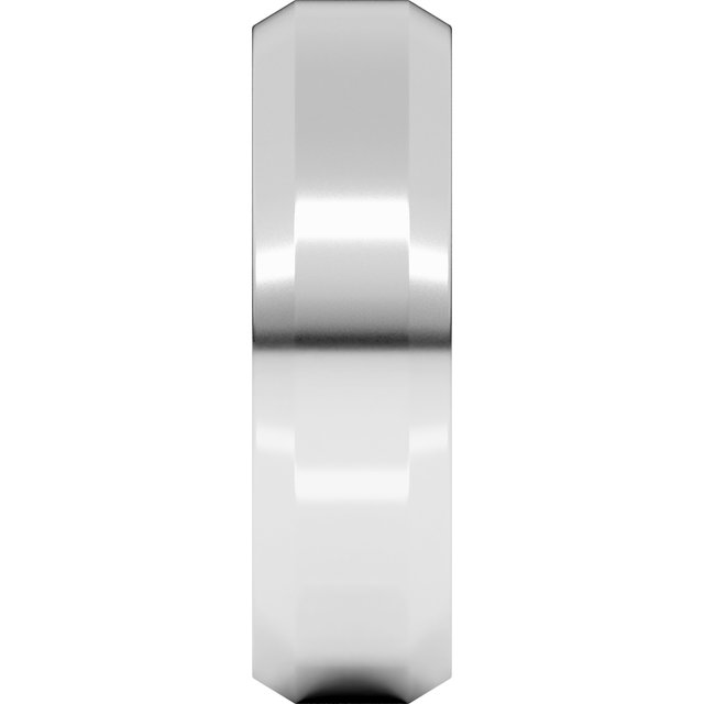 Sterling Silver Beveled-Edge Comfort-Fit Flat Band
