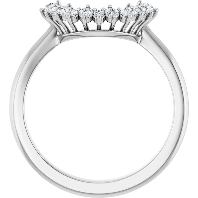 1/6 CTW Natural Diamond Matching Band, 7.02 x 14.52 mm