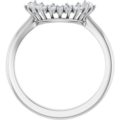 1/6 CTW Natural Diamond Matching Band, 7.02 x 14.52 mm