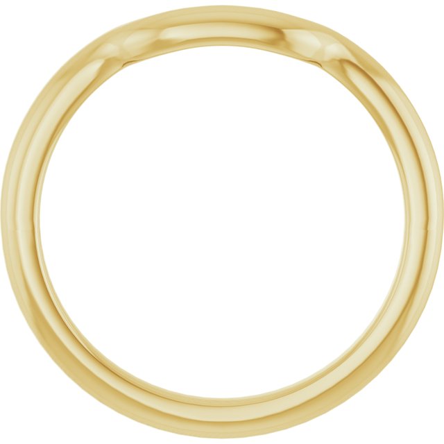 14K Yellow Gold Band for 9x7 mm Emerald Ring, 4.2 mm