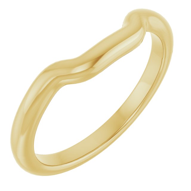 14K Yellow Gold Band for 9x7 mm Emerald Ring, 4.2 mm