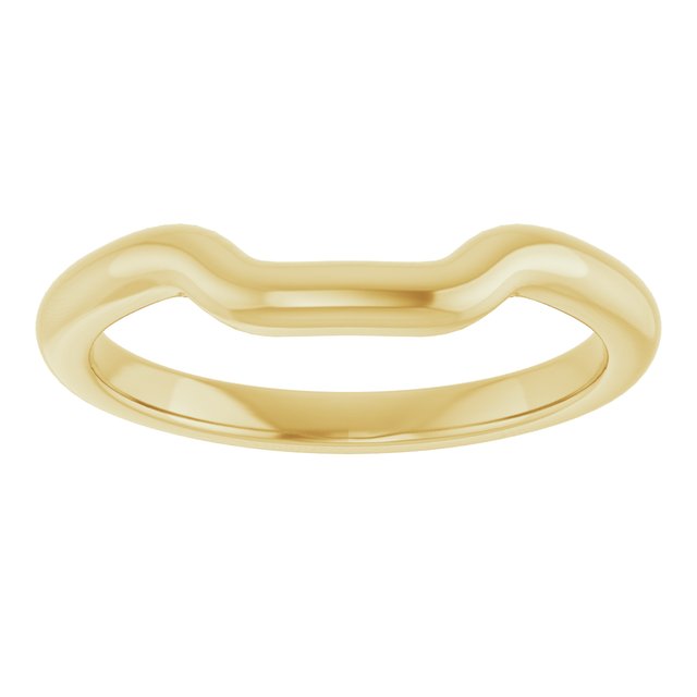 14K Yellow Gold Band for 9x7 mm Emerald Ring, 4.2 mm