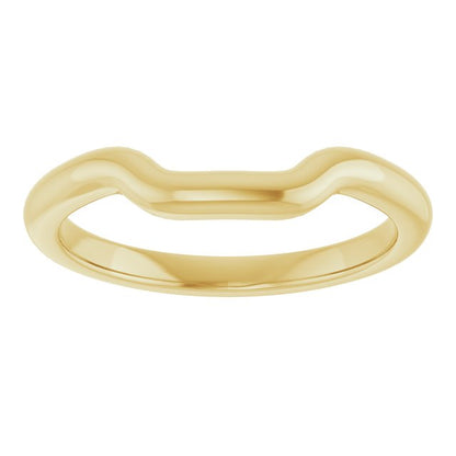 14K Yellow Gold Band for 9x7 mm Emerald Ring, 4.2 mm