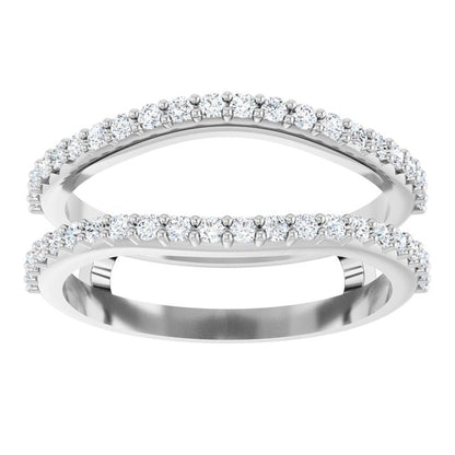 14K White Gold 1/3 CTW Natural Diamond Accented Ring Guard