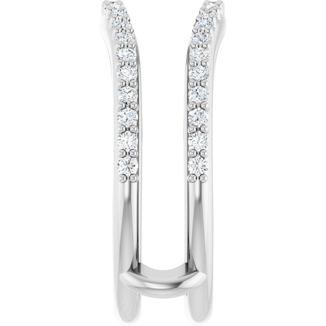 14K White Gold 1/3 CTW Natural Diamond Accented Ring Guard
