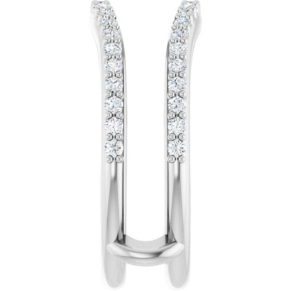 14K White Gold 1/3 CTW Natural Diamond Accented Ring Guard