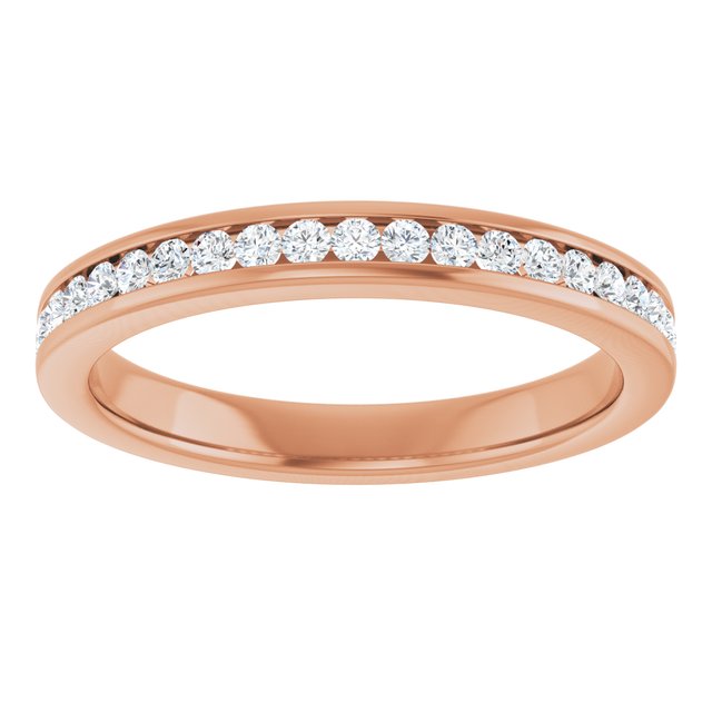 14K Rose Gold 1/4 CTW Diamond Anniversary Band
