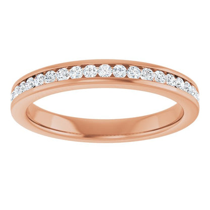 14K Rose Gold 1/4 CTW Diamond Anniversary Band