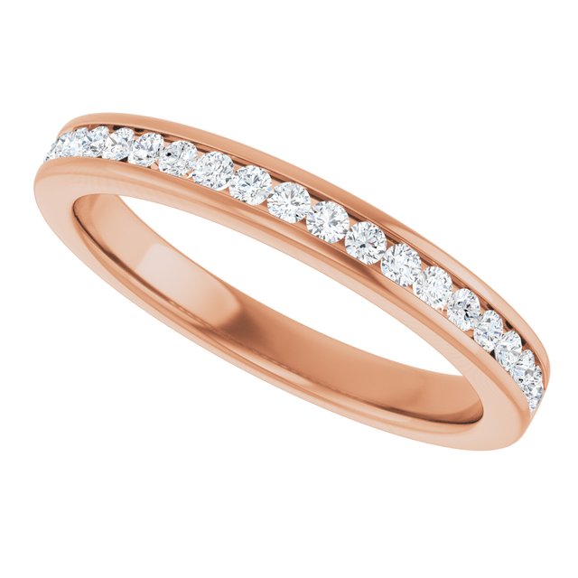14K Rose Gold 1/4 CTW Diamond Anniversary Band