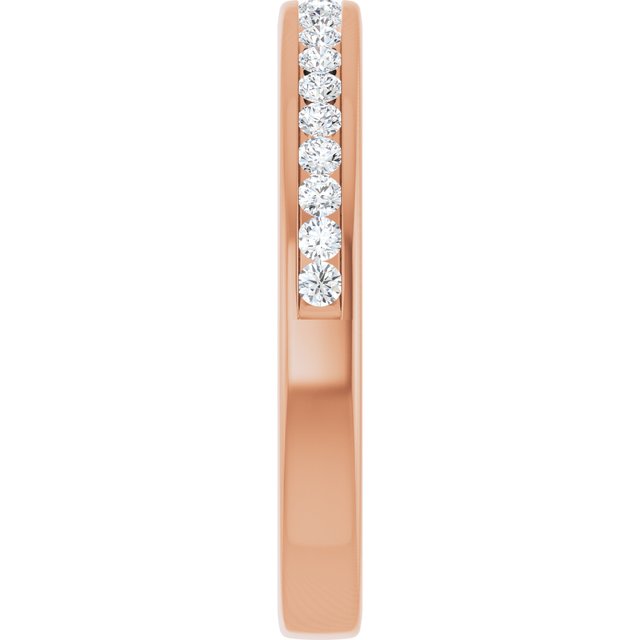 14K Rose Gold 1/4 CTW Diamond Anniversary Band