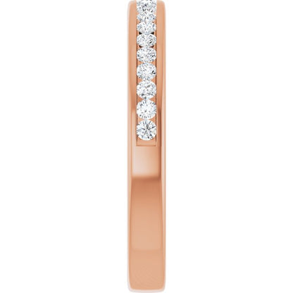 14K Rose Gold 1/4 CTW Diamond Anniversary Band