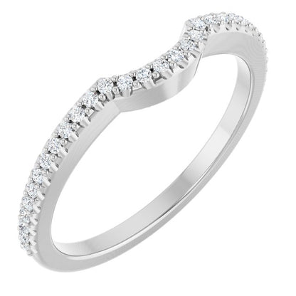 1/8 CTW Natural Diamond Contour Band, 1.5 mm