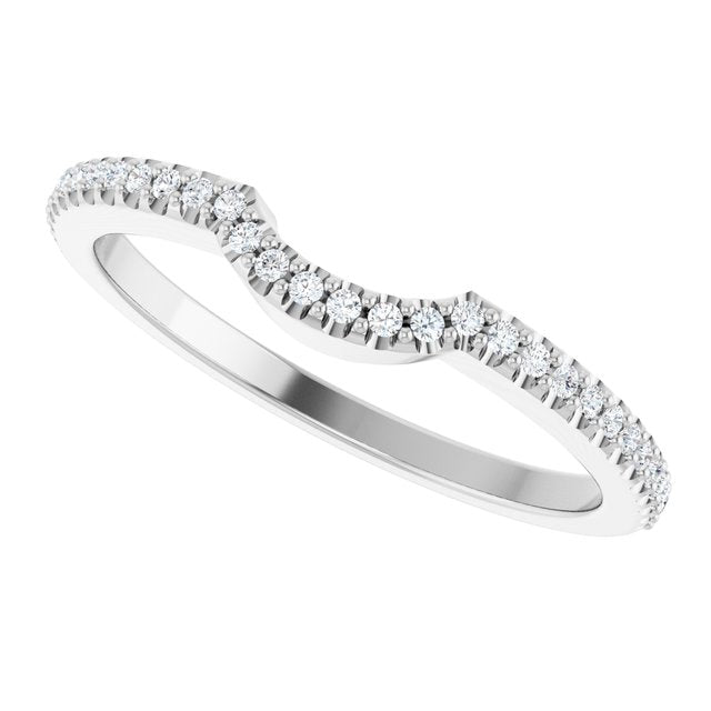 1/8 CTW Natural Diamond Contour Band, 1.5 mm