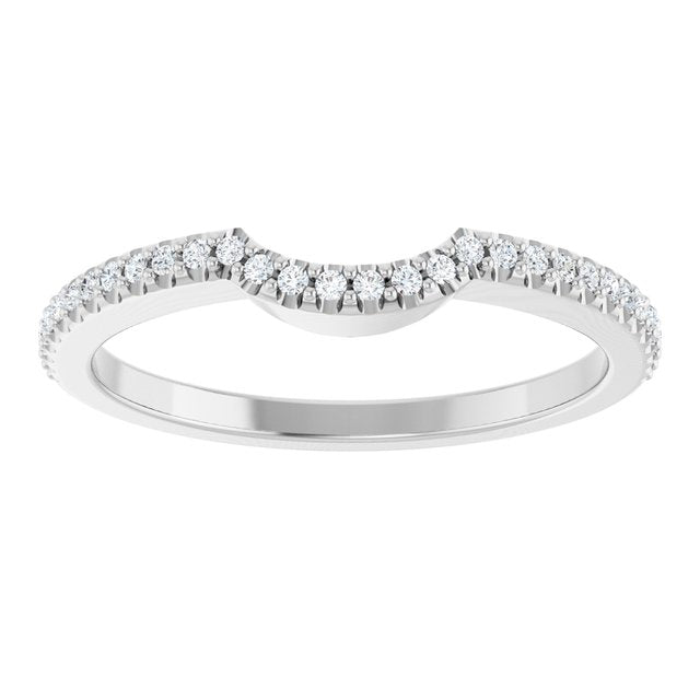 1/8 CTW Natural Diamond Contour Band, 1.5 mm