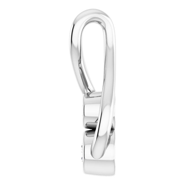 14K White Gold 0.07 CTW Natural Diamond Pendant