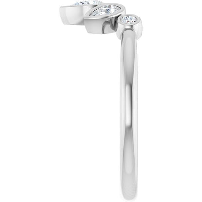 3/8 CTW Natural Diamond Bezel-Set Contour Band