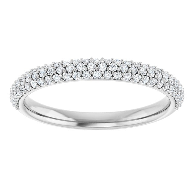 3/8 CTW Natural Diamond Matching Band, 2.67 x 10.76 mm