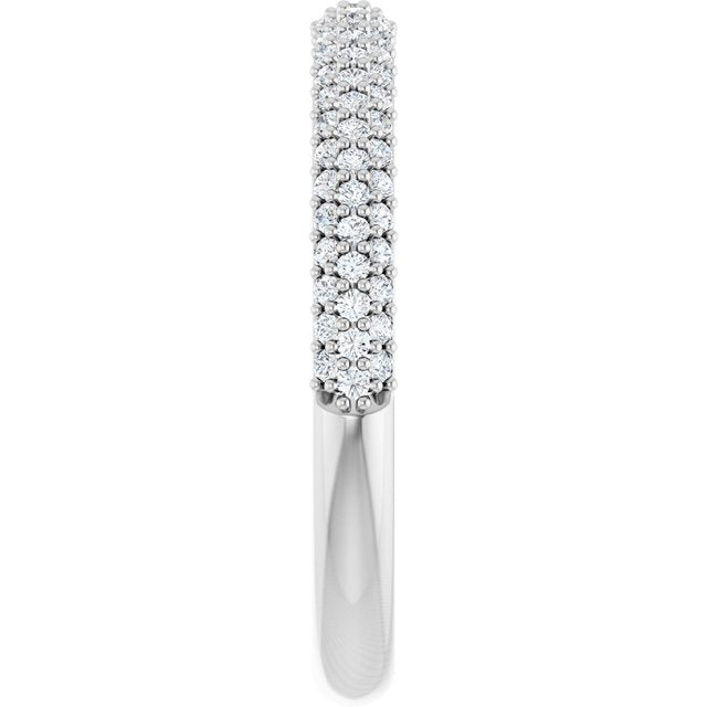 3/8 CTW Natural Diamond Matching Band, 2.67 x 10.76 mm