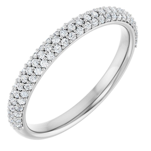 3/8 CTW Natural Diamond Matching Band, 2.67 x 10.76 mm