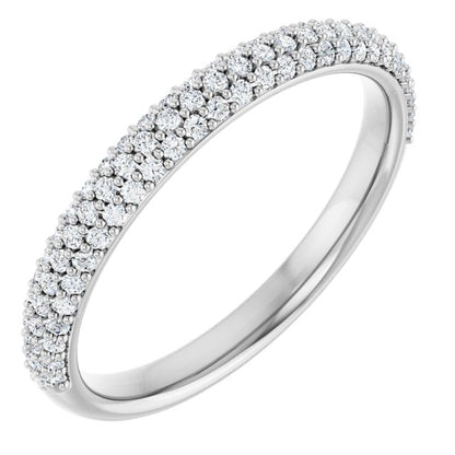 3/8 CTW Natural Diamond Matching Band, 2.67 x 10.76 mm