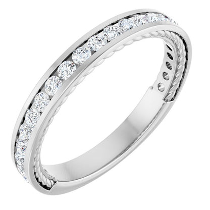 1/2 CTW Natural Diamond Anniversary Band, 3 mm, Style 2