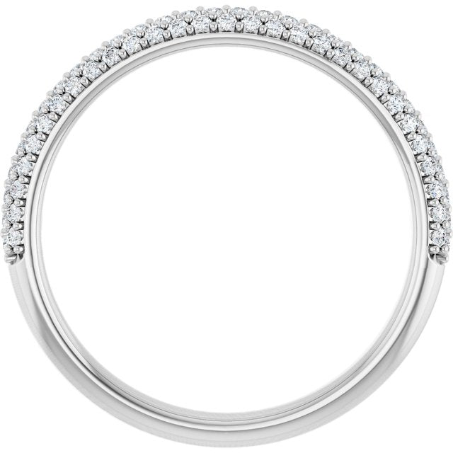 3/8 CTW Natural Diamond Matching Band, 2.67 x 10.76 mm