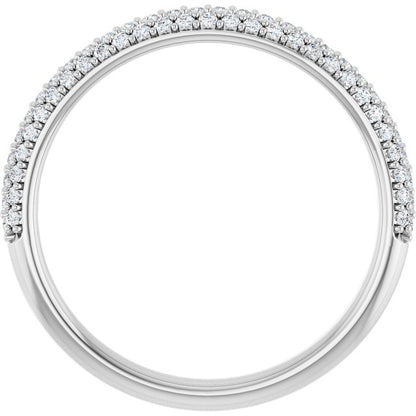 3/8 CTW Natural Diamond Matching Band, 2.67 x 10.76 mm