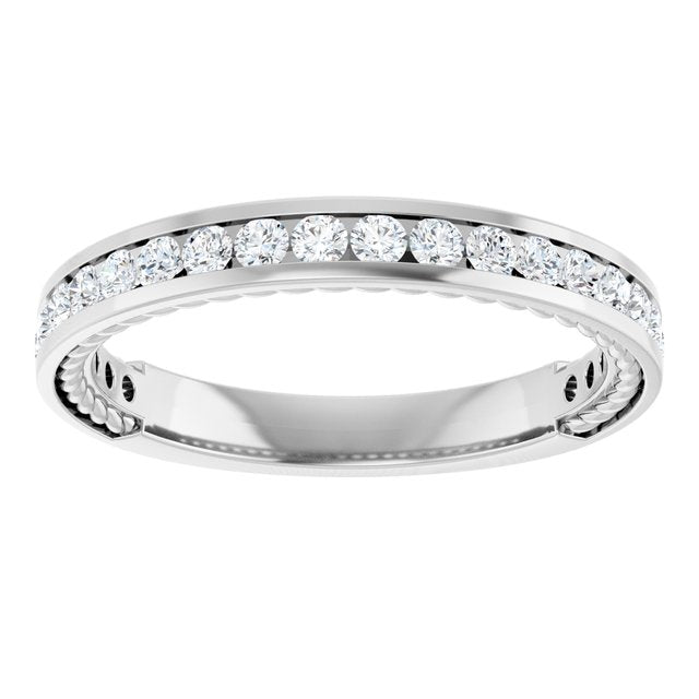 1/2 CTW Natural Diamond Anniversary Band, 3 mm, Style 2