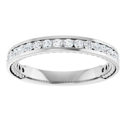 1/2 CTW Natural Diamond Anniversary Band, 3 mm, Style 2