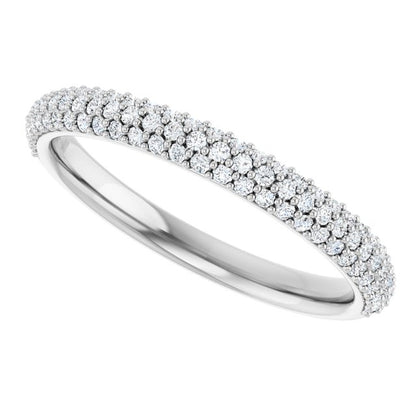 3/8 CTW Natural Diamond Matching Band, 2.67 x 10.76 mm