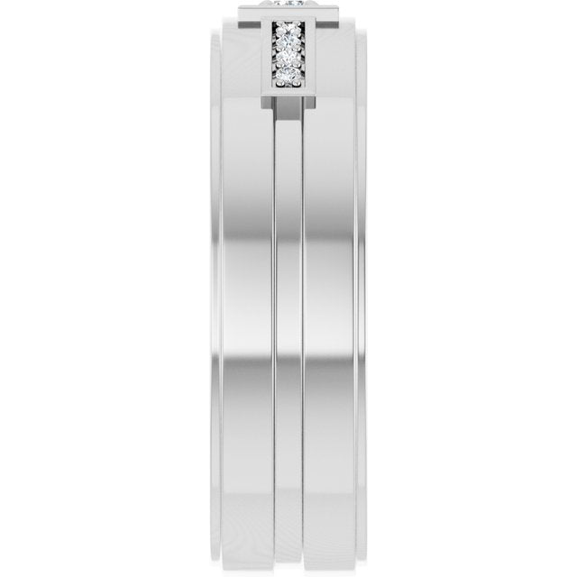 1/10 CTW Natural Diamond Mens Band