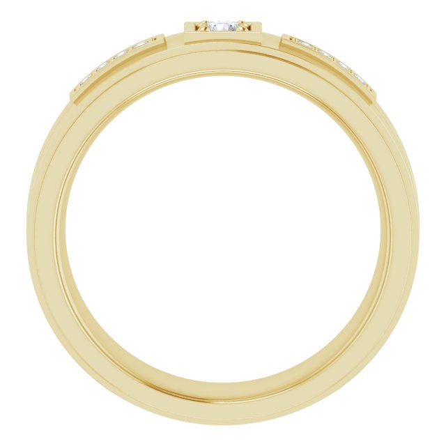 1/6 CTW Natural Diamond Mens Band, 7.39 mm