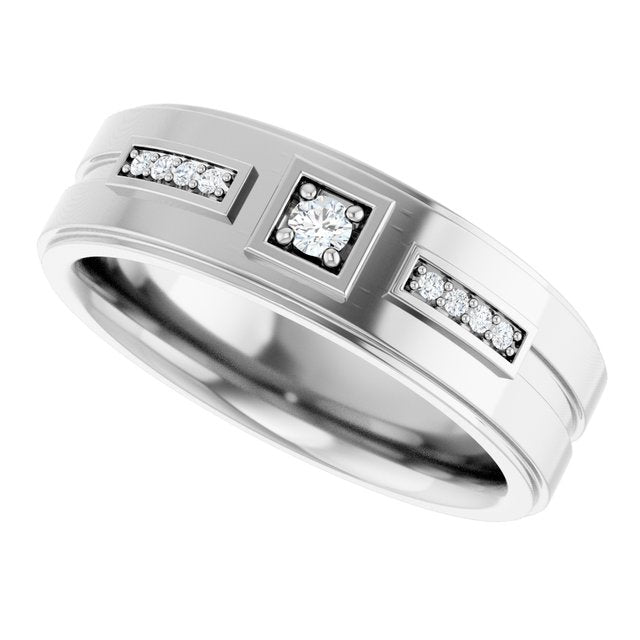 1/10 CTW Natural Diamond Mens Band