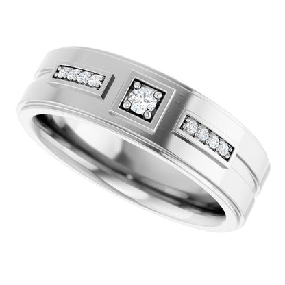 1/10 CTW Natural Diamond Mens Band
