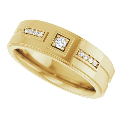 1/10 CTW Natural Diamond Mens Band