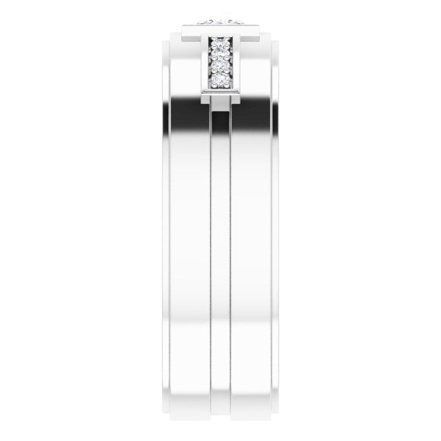 1/6 CTW Natural Diamond Mens Band, 7.39 mm