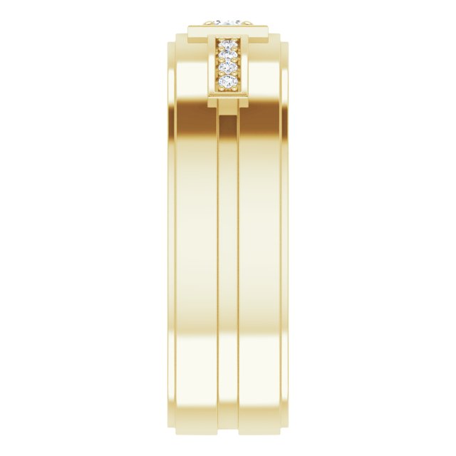 1/6 CTW Natural Diamond Mens Band, 7.39 mm