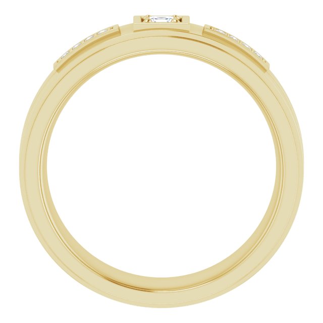 1/6 CTW Natural Diamond Mens Band, 7.39 mm
