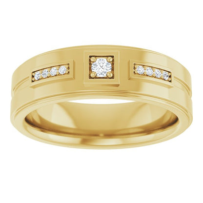 1/10 CTW Natural Diamond Mens Band
