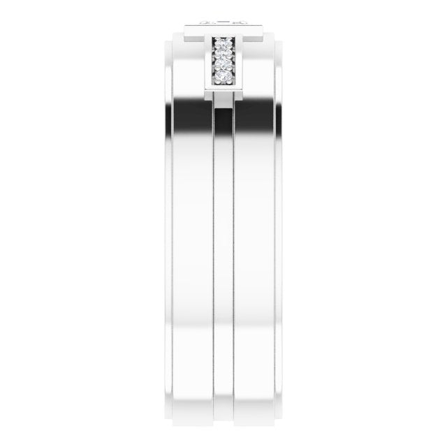 1/6 CTW Natural Diamond Mens Band, 7.39 mm