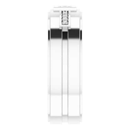 1/6 CTW Natural Diamond Mens Band, 7.39 mm